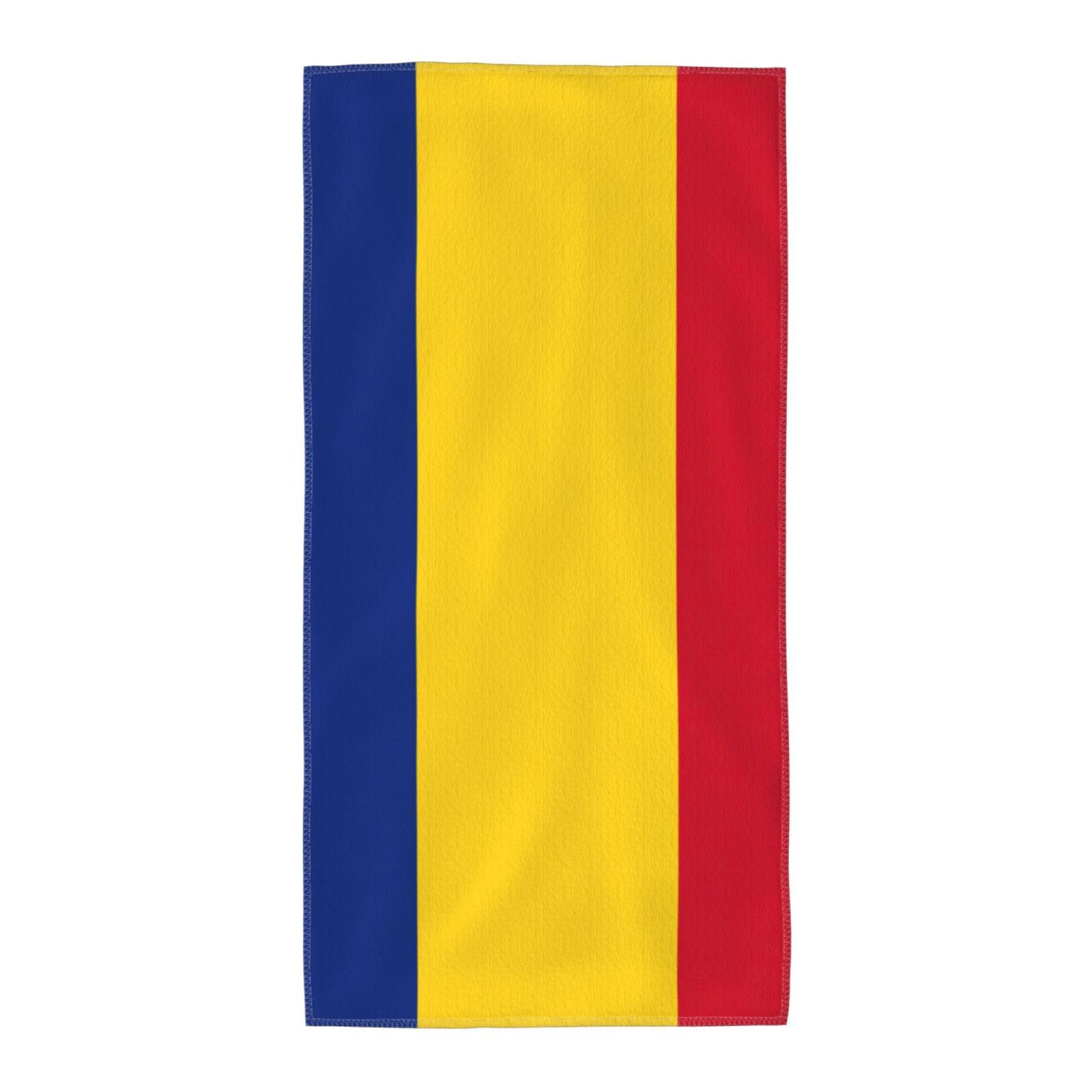 DIEzig Flag Of Romania Fashion Printed Long Bath Towel For Pool Side Seaside Holiday