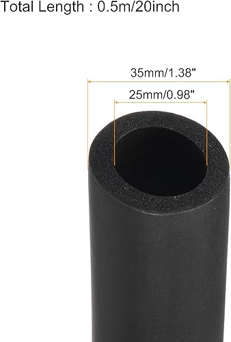 Miniatura 2 de Tubería de aislamiento de tubería de 1 pulgada para preservación del calor, empuñaduras de mango de espuma, para envoltura de aislamiento de