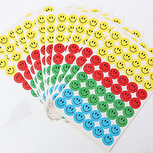 KINGSO 540 unidades, pegatinas-Mini-Adhesivo decorativo, diseño de caras Souriants Recompense Deco-álbum de fotos tipo libro para niño