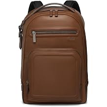 Tumi Mens Warren Backpack, Cognac Bombe, One Size