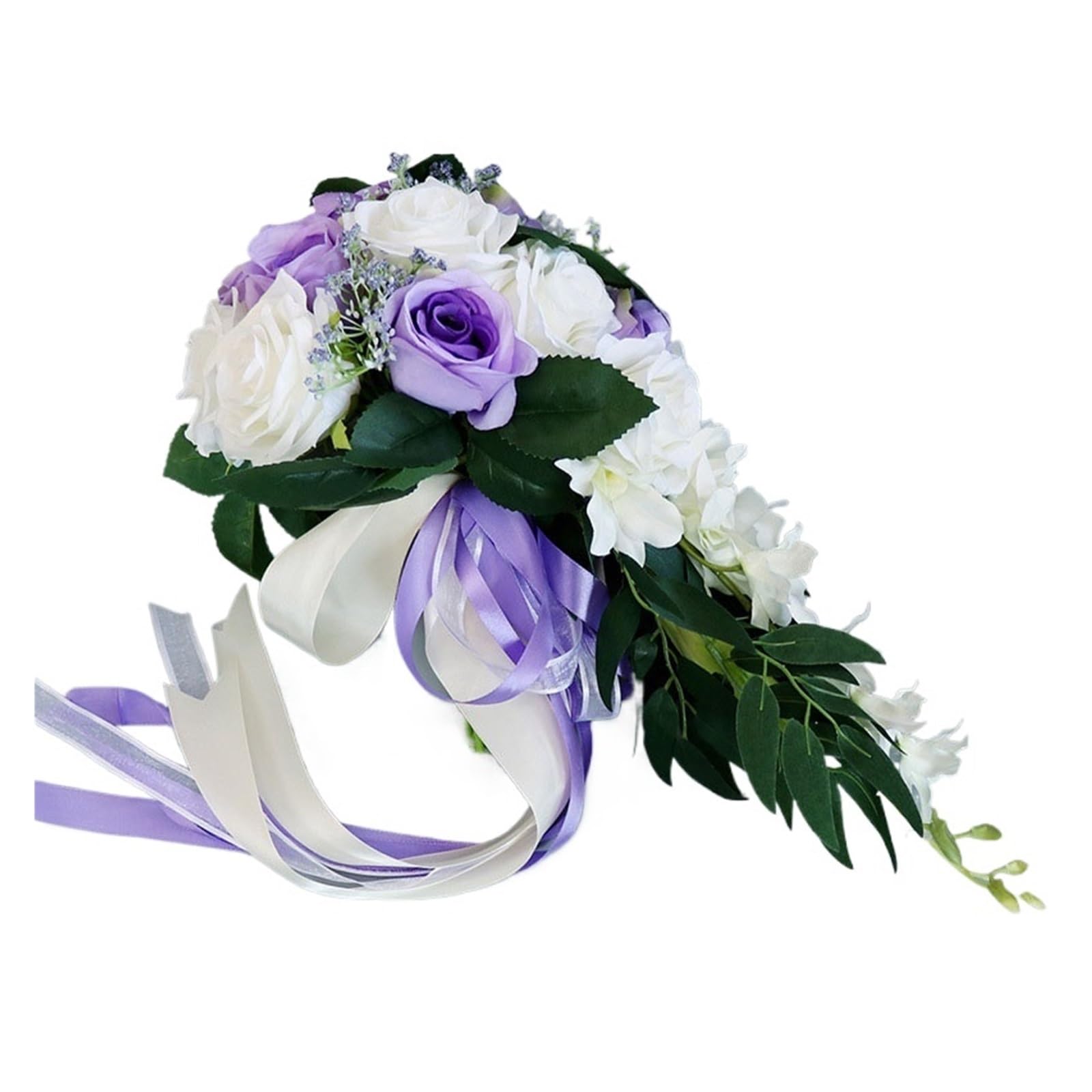Künstlicher Blumenstrauß Hochzeit Brautstrauß Hand halten Blumendekoration Urlaub Party Versorgung Wasserfall Rosen Hochzeitsstrauß(A-pink)