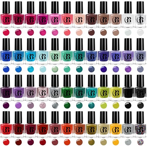 Splash 48 x Esmaltes de Uñas Set de 48 Colores Modernos de Secado Rápido