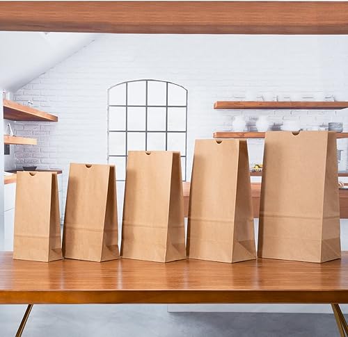 Vista 451 de Restaurantware Bag Tek - Bolsas de almuerzo desechables de 2 libras, 100 bolsas resistentes para llevar, parte inferior plana, ideal para Blanco