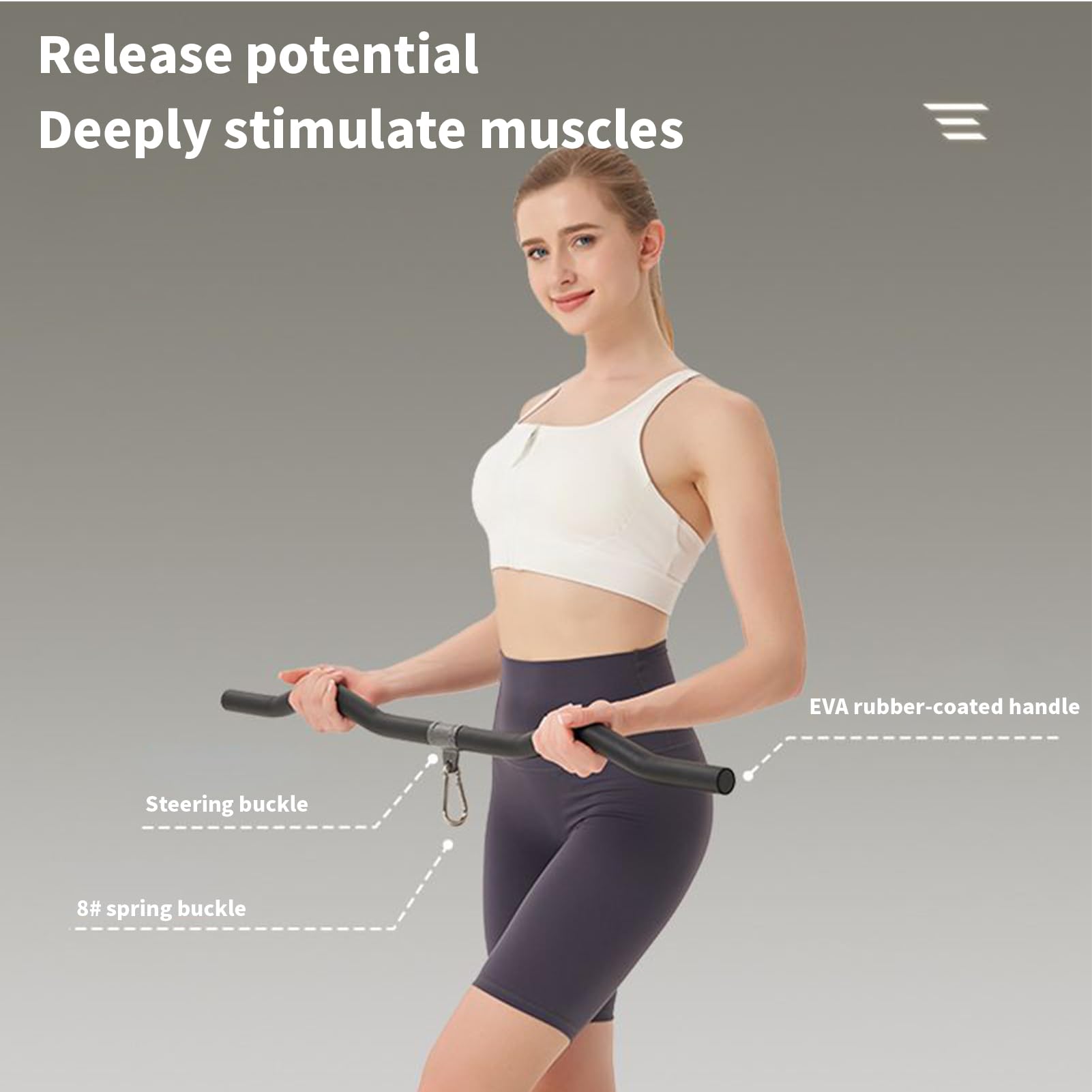 Barre latte | Fixation pour machine à câble | Équipement d'entraînement | robuste avec poignée ergonomique pour les muscles du tronc, l'exercice, le fitness, la maison, le commerce, le studio, la sal