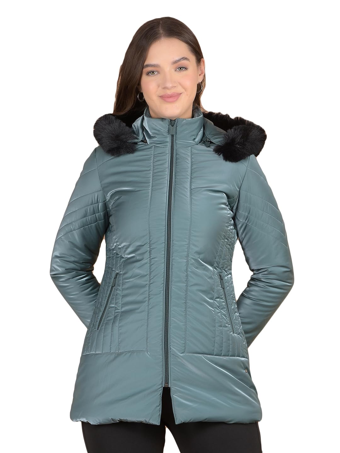 crimsoune club Women's Green Hooded Neck Jacket-picture-12