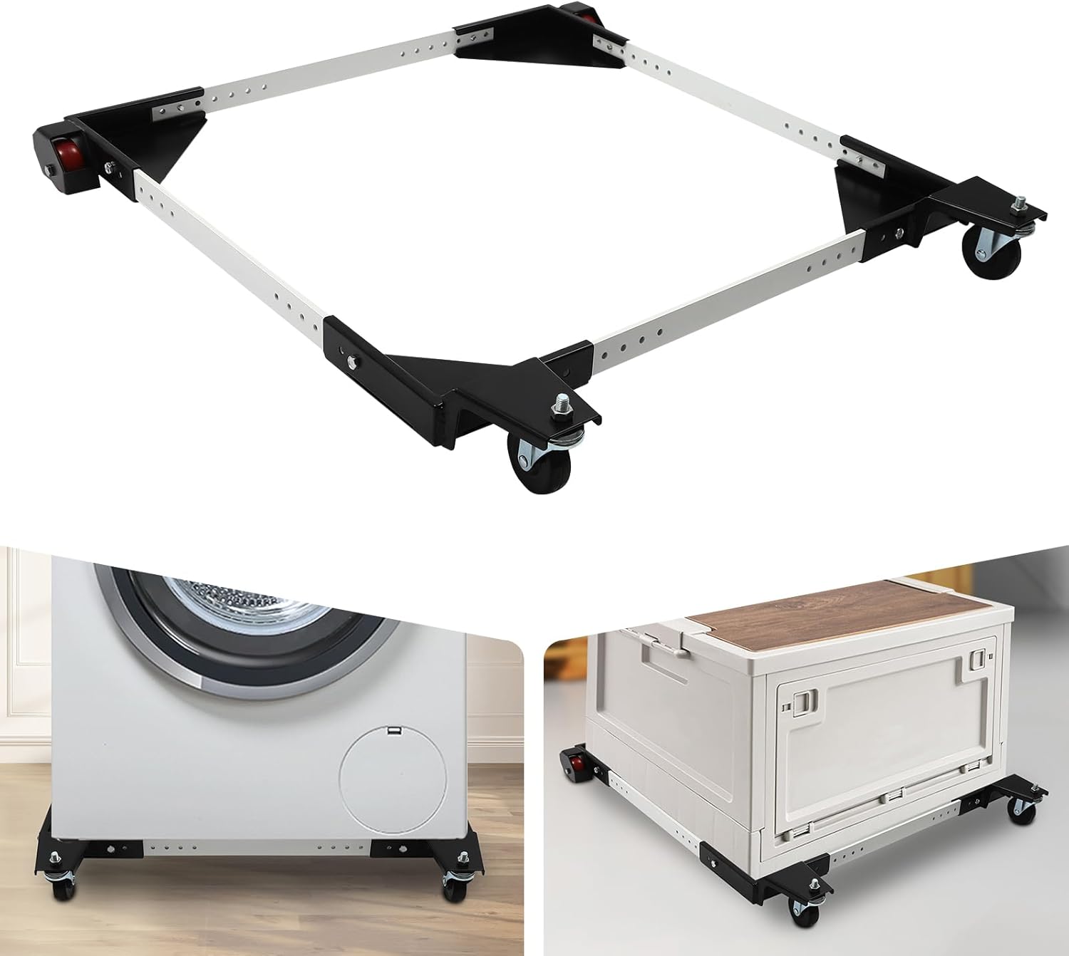Adjustable Heavy Duty Mobile Base, 1200lbs Mobile Power Tool Bases with 4 Wheels, Used for Factories and Homes, Suitable for Small Mechanical Equipment As Well As Home Appliances.