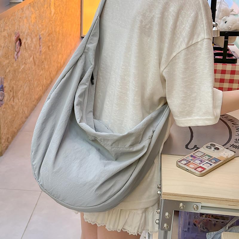 Women’s Large Capacity Nylon Crossbody Hobo Bag, Casual Lightweight Dumpling Shoulder Purse for Daily Use4