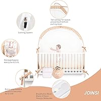 Vista 3 de Tienda de campaña desplegable para cuna de bebé, cubierta de malla de seguridad para bebés, cubierta de toldo para evitar que el bebé suba