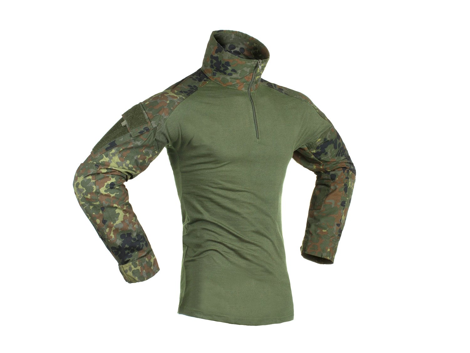Invader Gear Combat Shirt, mit Oberarmtaschen, hoher Tragecomfort - Flecktarn, Größe:M
