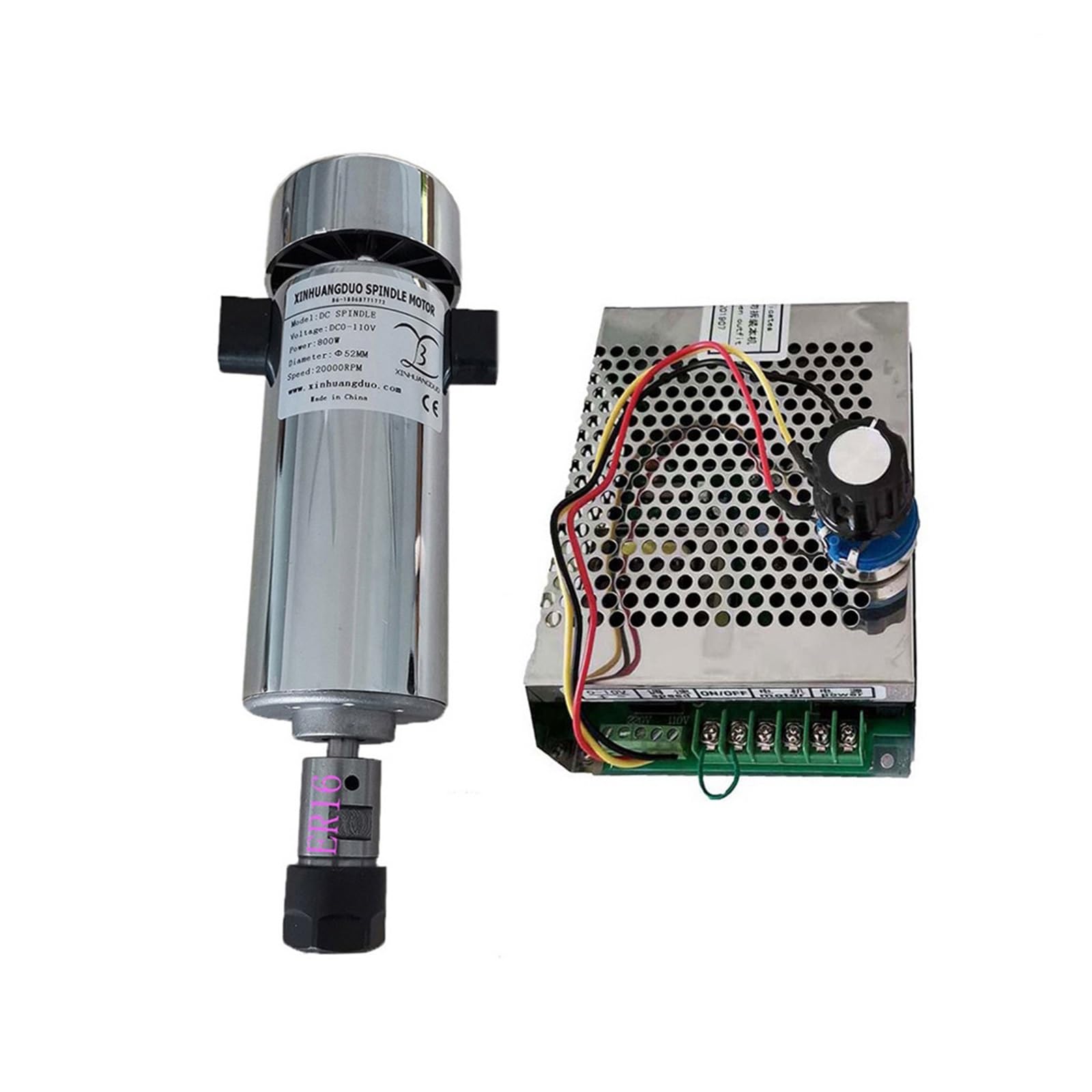 Kit moteur broche CNC 800w ER16 pour réussir vos usinages de précision