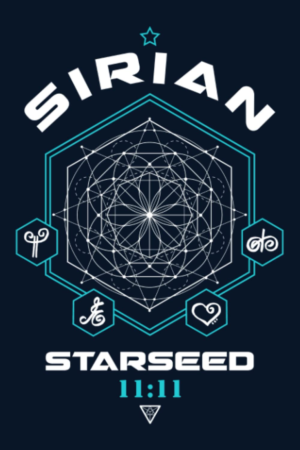 Sirian Starseed Light Code Sacred Geometry 11:11: Notebook or Journal