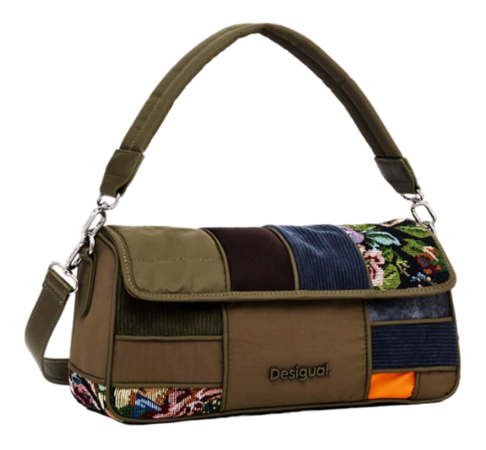 Desigual Sac à main en tissu pour femme, vert, vert