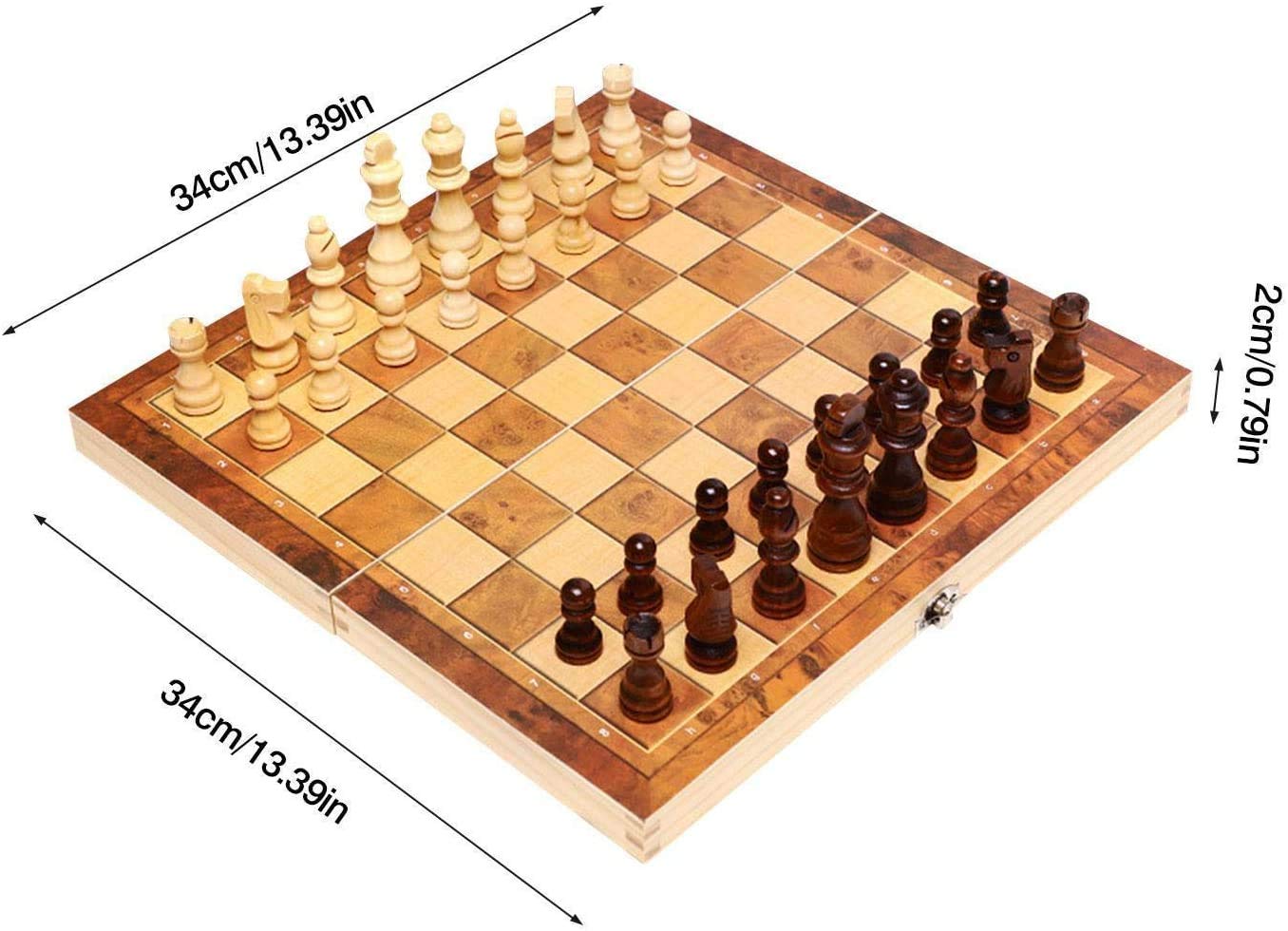 Amazon | 国際チェス盤セット、磁気、子供用木製チェスセット、耐久性