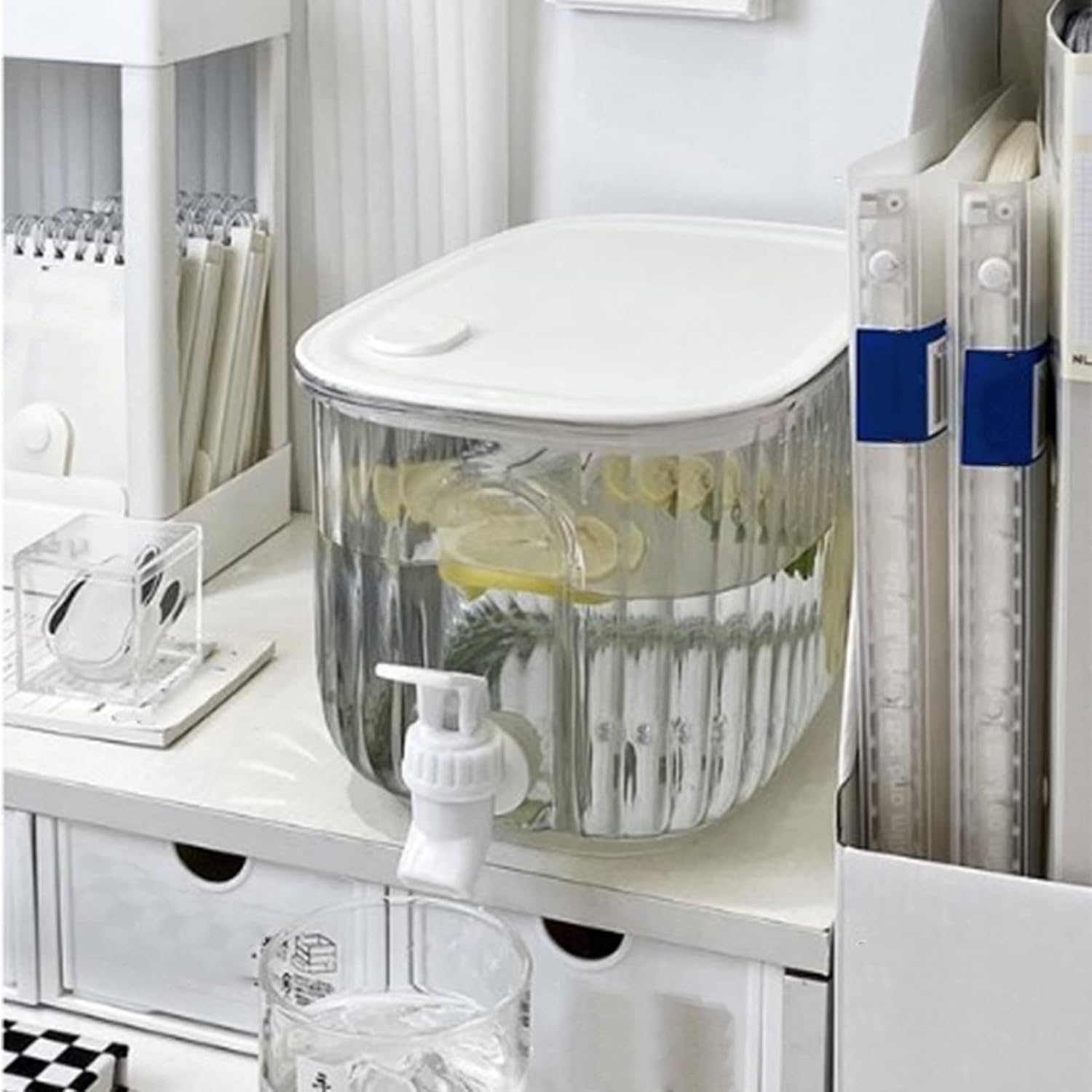 Beverage Dispenser, Drink Dispenser with Spigot, Large Capacity Cold Kettle with Faucet, Refrigerator Water Pitcher Leakage Proof Drink Container for Home Kitchen Party - Image 9