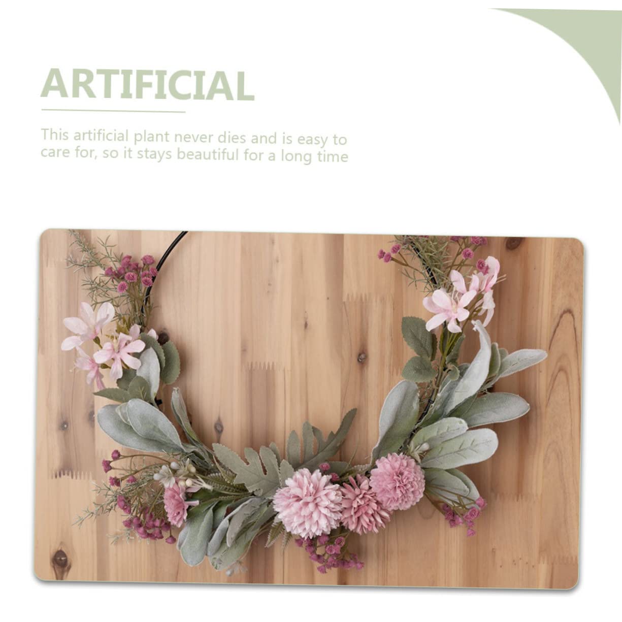 DECHOUS 2pièces Couronne Décorative Fleurs Artificielles Guirlande Élégante pour Mariage Et Événements Festifs Décoration Murale Et Accroche Porte