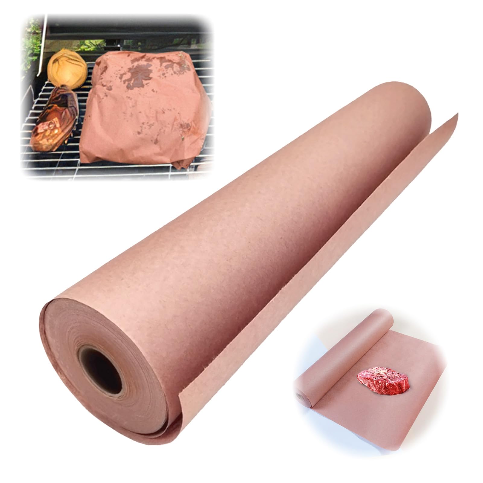 Bocguy Butcher Paper Pink - 30cm x 15m Butcher Paper Roll for Barbecue - Butcher Paper - Butcher Paper - Butcher Paper for Smoker Fish Meat BBQ (30cm x 15m)