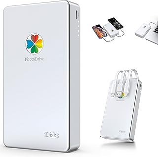 iDiskk MFi Certified 2TB External Hard Drive for iPhone 16,17,iPad,MacBook,PC,Photo Storage Phone Drive for Android Mobile to Backup Photos | Video | Files (auto Backup) for iPhone 17/16/ 15/14/13/12