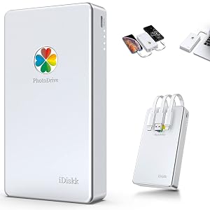 iDiskk MFi Certified 2TB External Hard Drive for iPhone 16 17 iPad MacBook PC Photo Storage Phone Drive