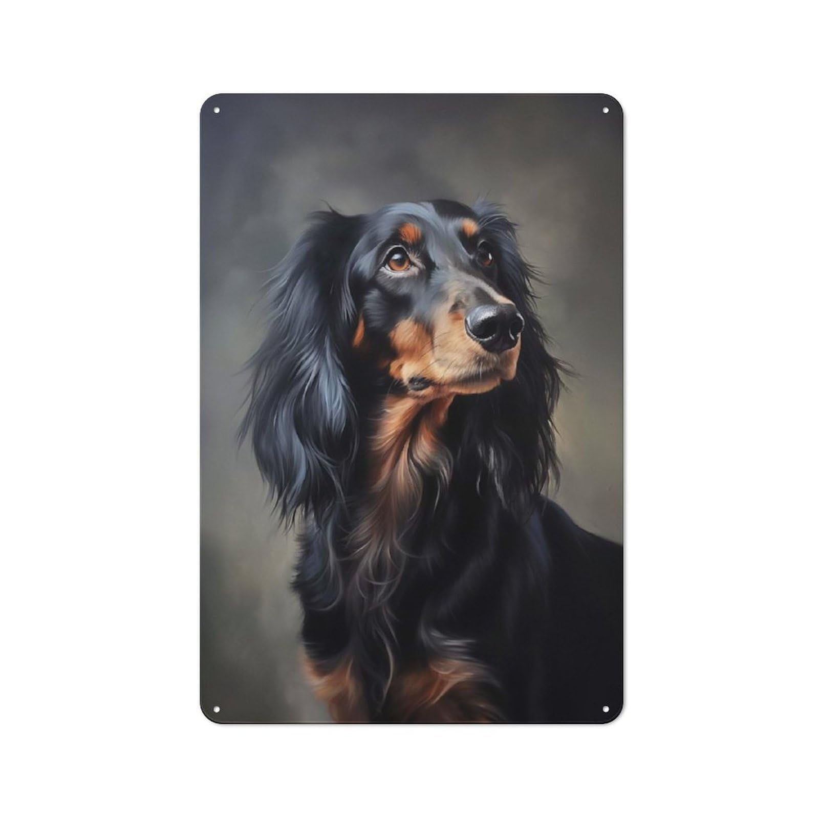 Junmoney Style-20 For Guest Room Or Hallway, Longhaired Dachshund Vintage Metal Sign 30X20cm, New-Space Wall Decor For Home Decor Collectors