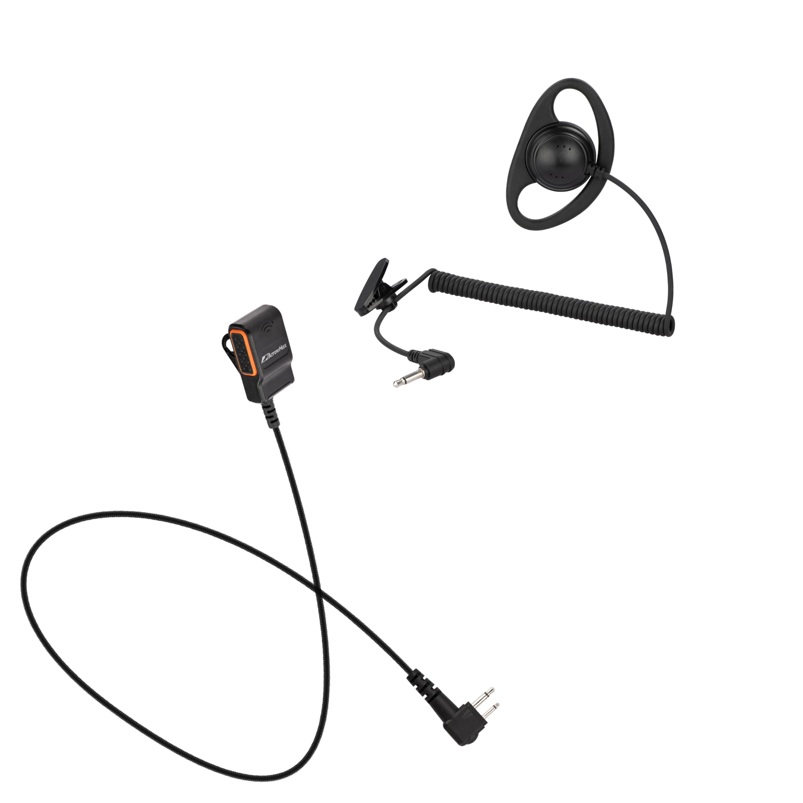 Arrowmax PTT Control Unit with MIC and 3.5 Jack Compatible with Motorola CP200D CP100D R2 DEP450 BPR40D CP200 CP185 BPR40 Yaesu FT-65 FT-25 FT-4X/V (