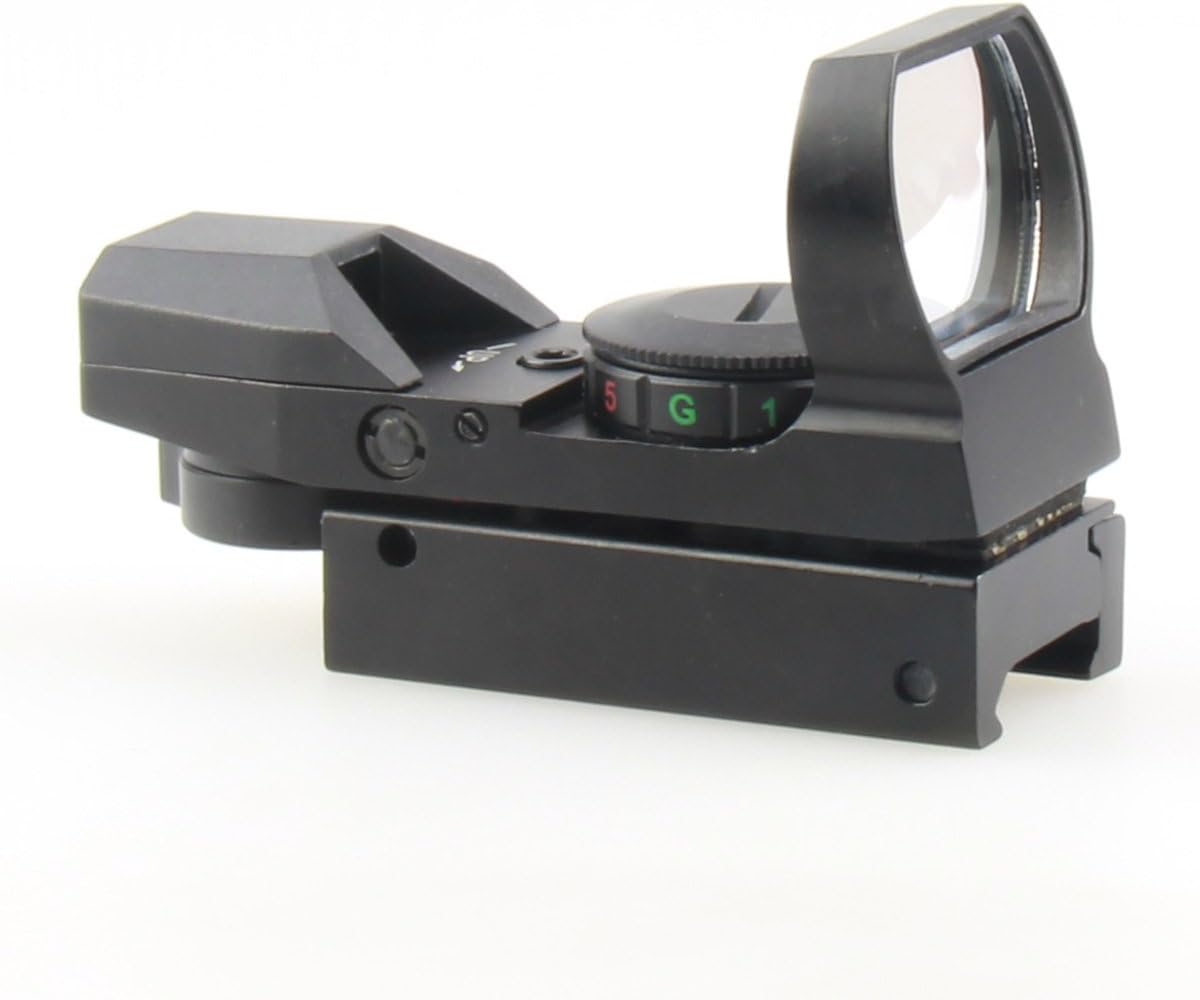 TACFUN Reflex Red/Green Dot Sight w/4 Reticles Metal Scope Black