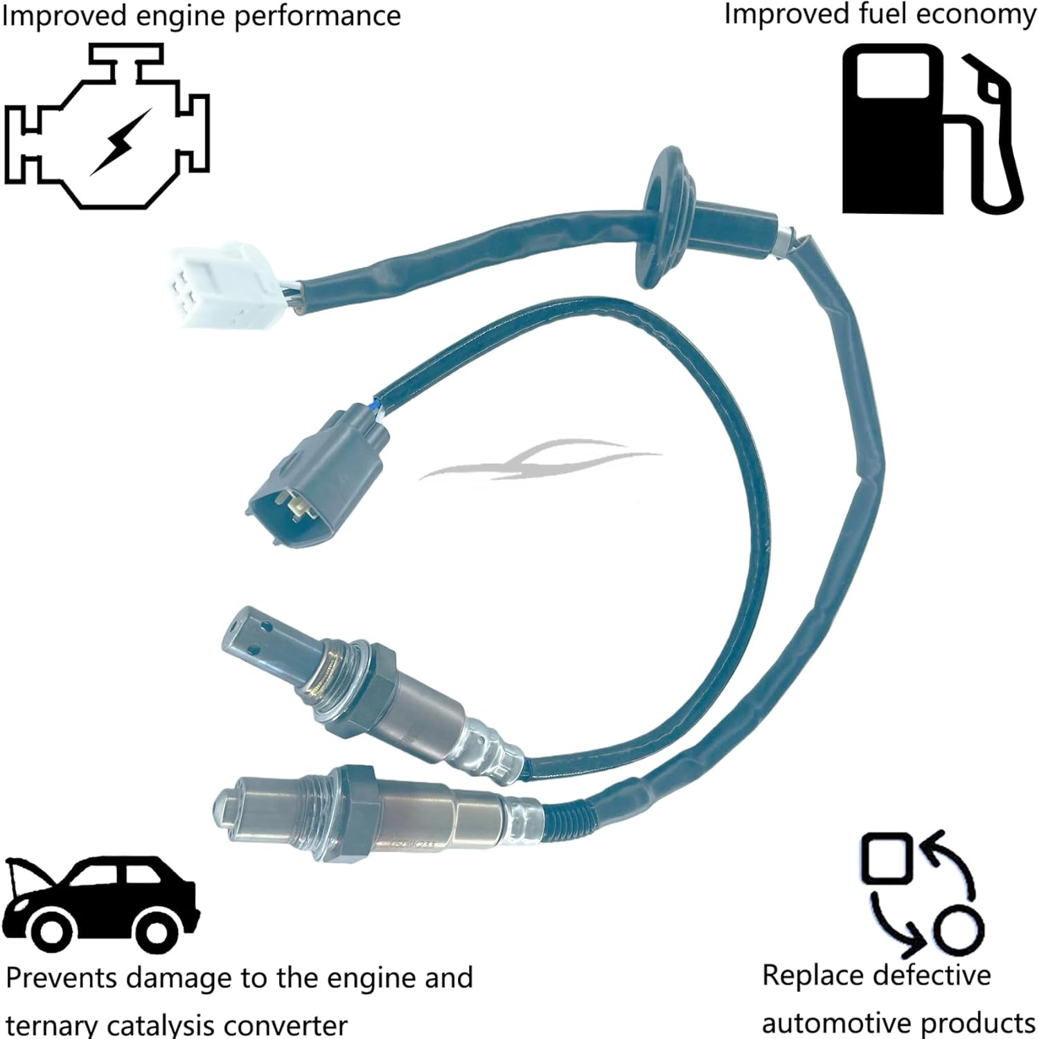 Dropwater Upper and Under O2 Sensors Compatible with Toyota 2008-2005 Corolla Matrix 1.8L, for Pontiac 2008-2005 Vibe 1.8L 1 Pair Upstream and Downstream Oxygen Sensor