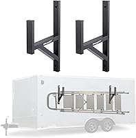 BougeRV Heavy Duty Side Mount Trailer Ladder Rack - 353 lbs Capacity Steel Racks with Bungee Cords for Trailers, Vans & Garages