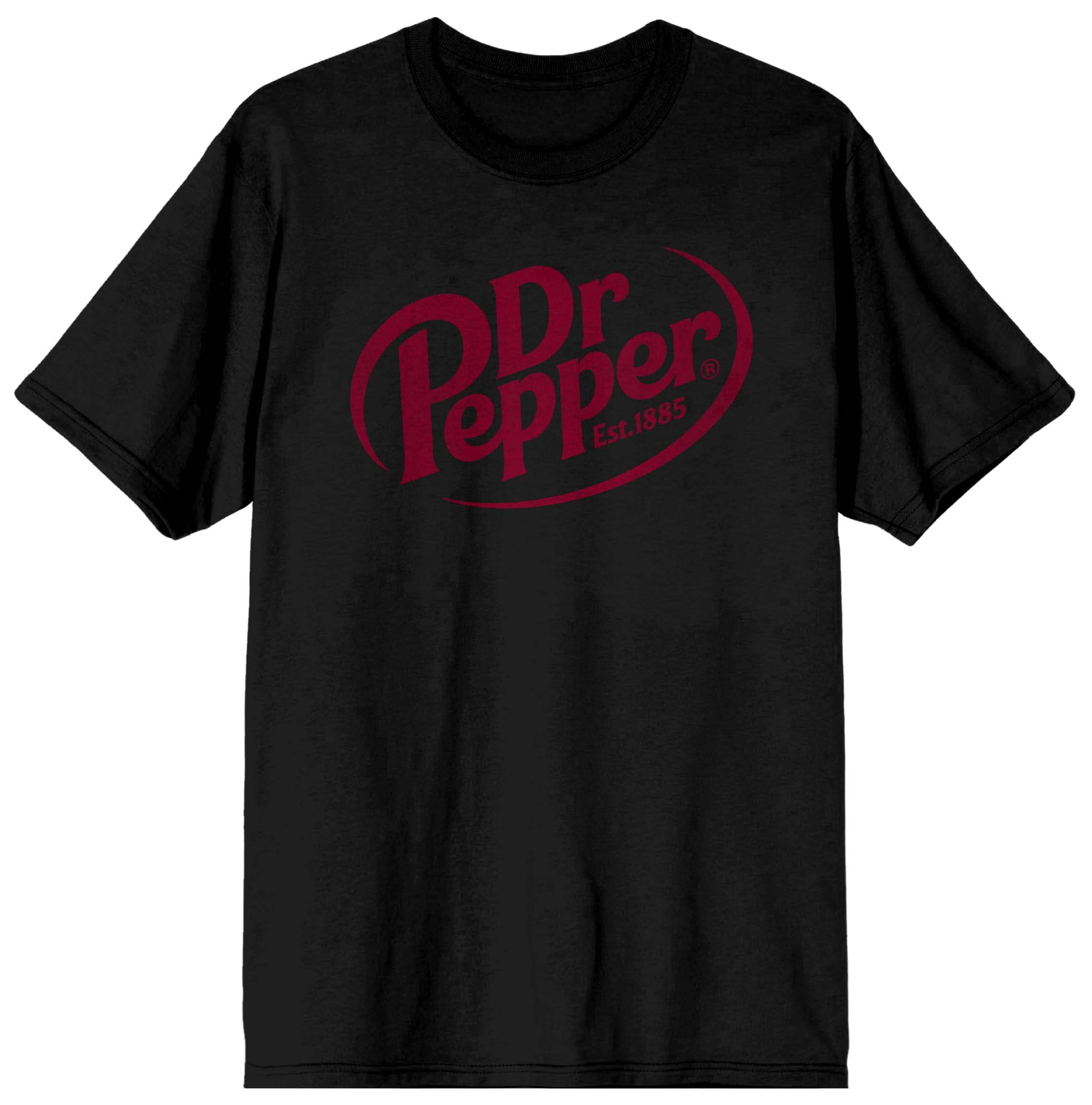 Dr Pepper Est. 1885 Maroon Logo Men's Crew Neck Short Sleeve Shirt