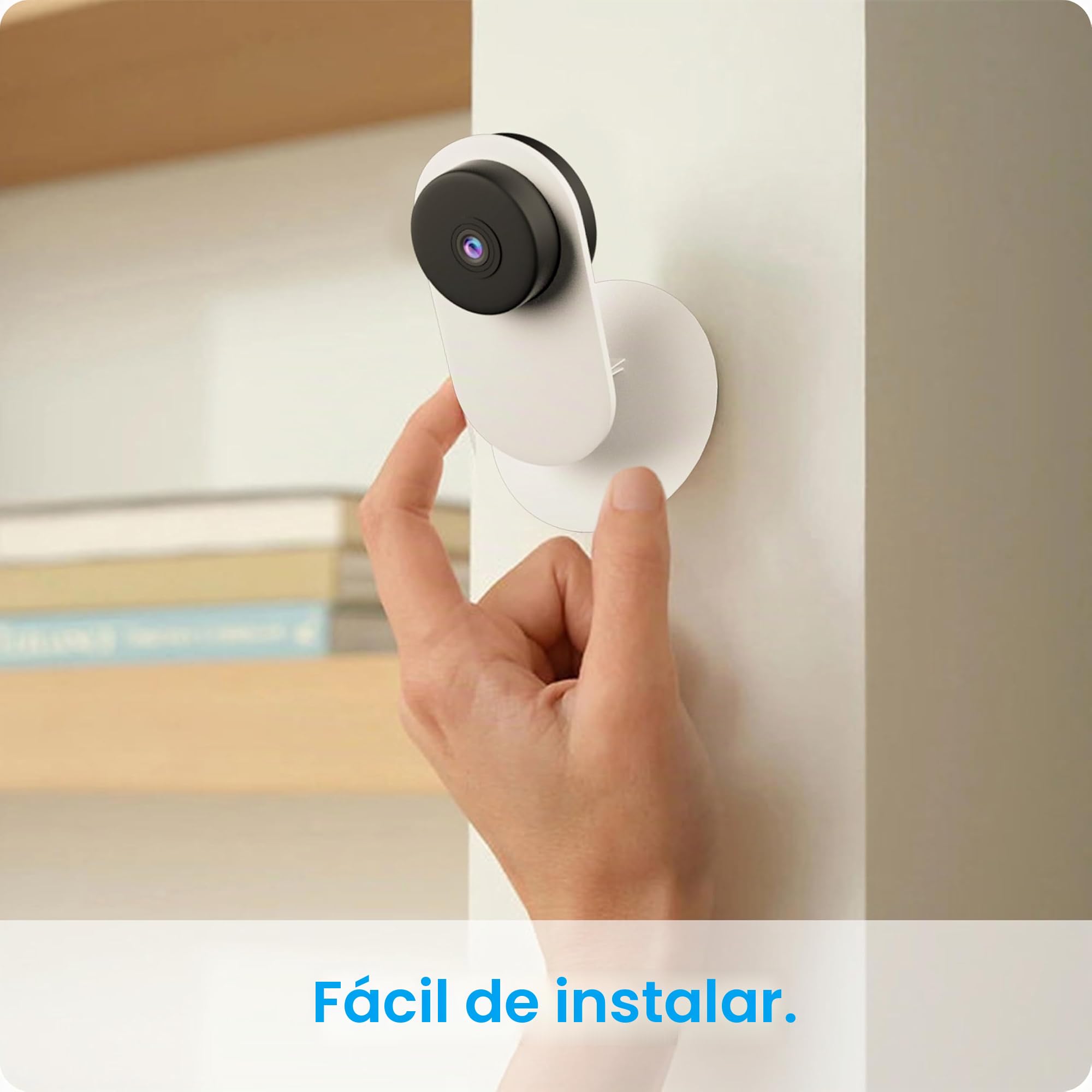 AGSHOME Cámara de vigilancia de vídeo Inteligente WiFi con vídeo HD 1080p | detección de movimiento, audio bidireccional, instalación fácil y funciona con alarma inalámbrica
