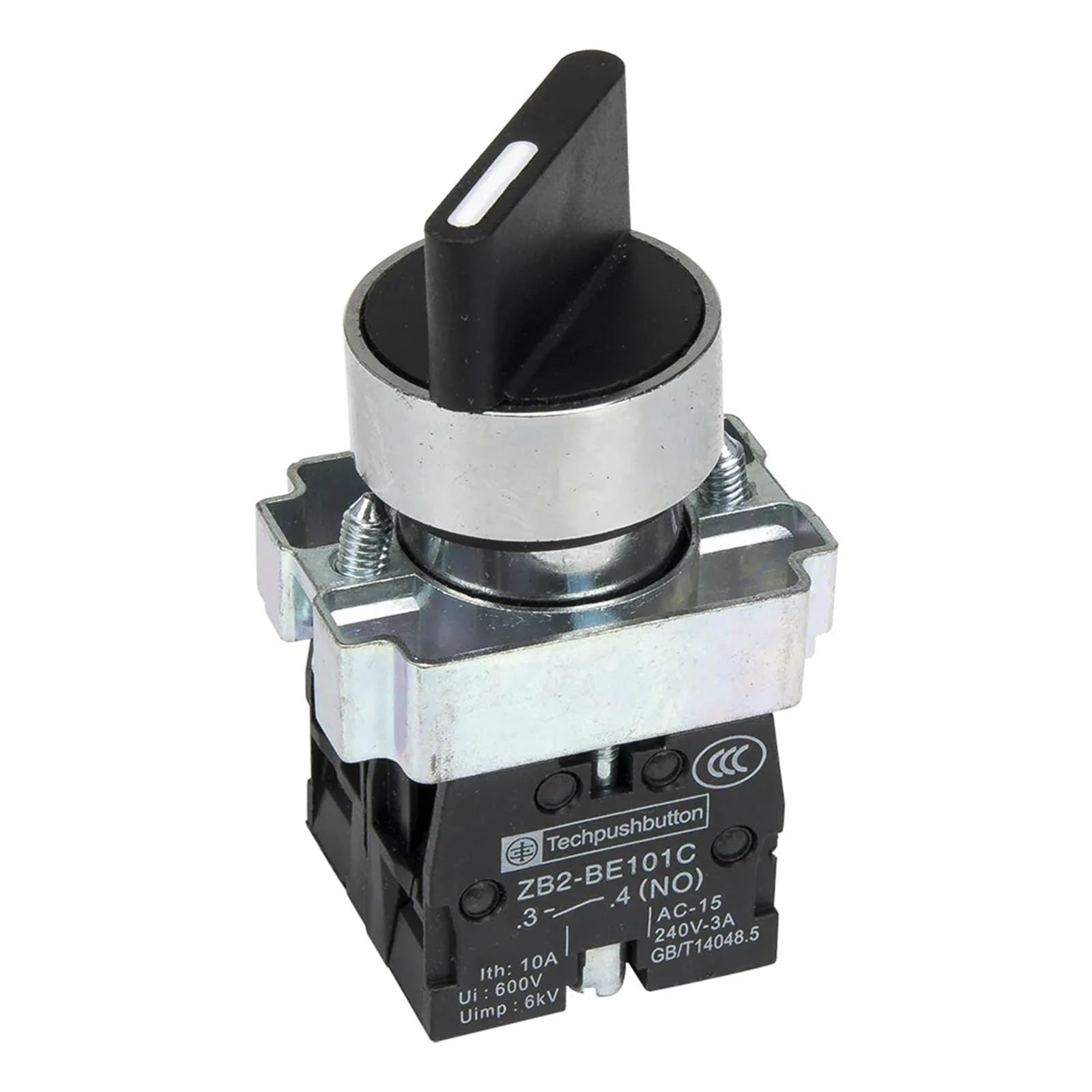 JNURGWLYH 10pcs XB2-BD23 22mm Self-Lock ON - ON Turn Push Button Switch SPST Pushbutton