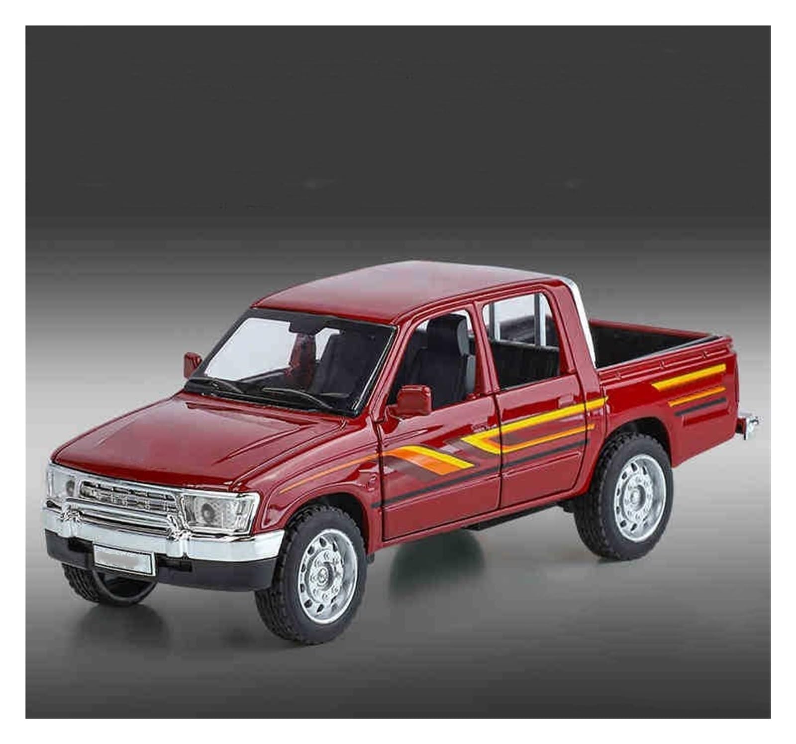 BANKOTO Diecast Car 1:32 For Toyota For Hilux Alloy Diecasts Car Model Collection Collectible(Red)