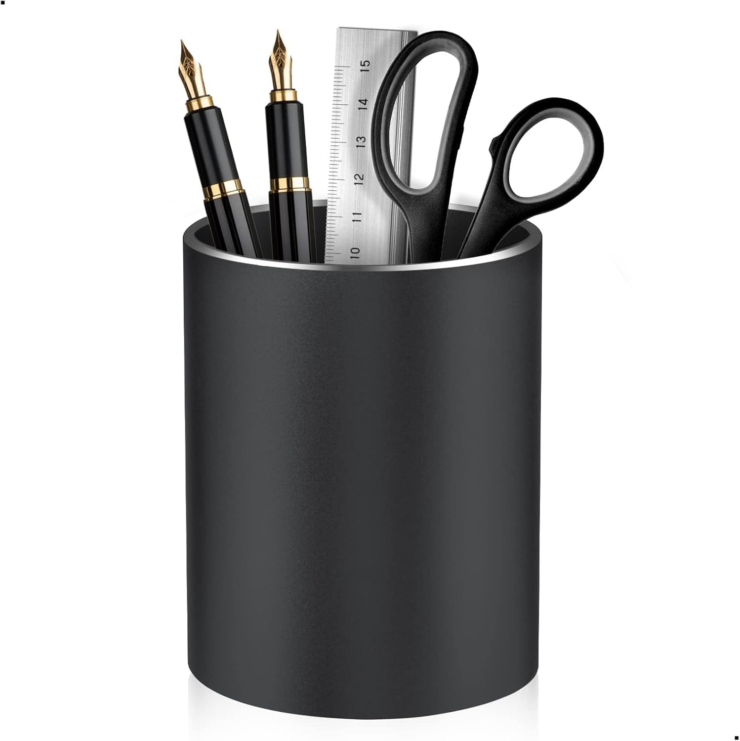 Aputue Masa için kalemlik, kaymaz silikon tabanlı 10x8 cm kalem organizeri, metal kalemlik ve saklam