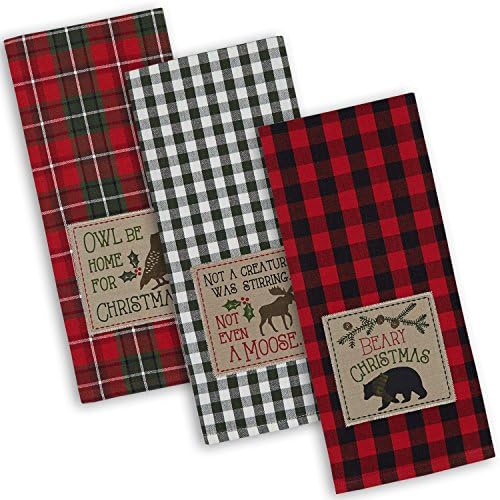 DII Decorative Spooky & Fun Cotton Printed Dishtowel Set, Jack-O-Lantern, 18x28