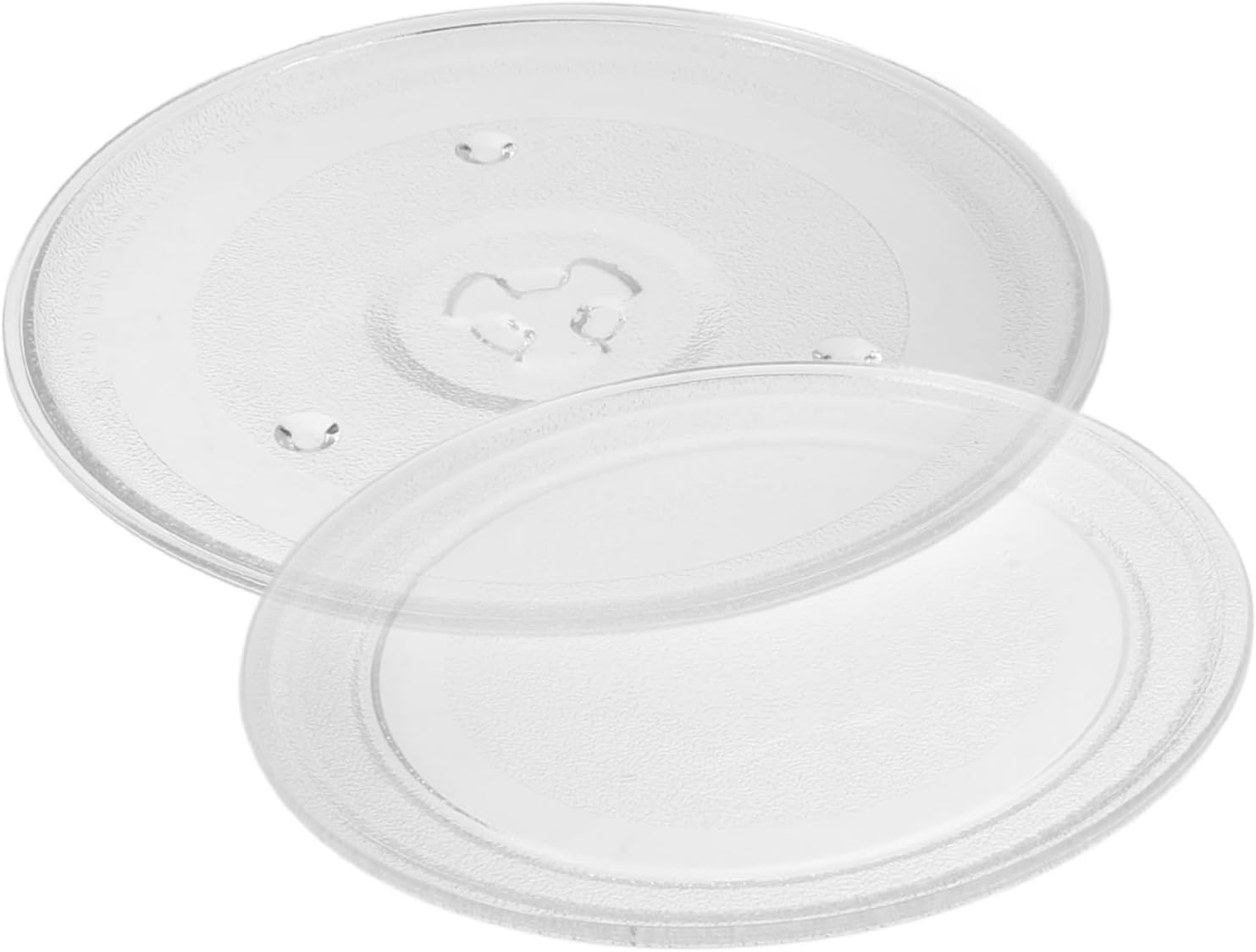 2pcs Glass Microwave Turntable Trays Replacement for Models Easy Installation for Cooking Heating Food