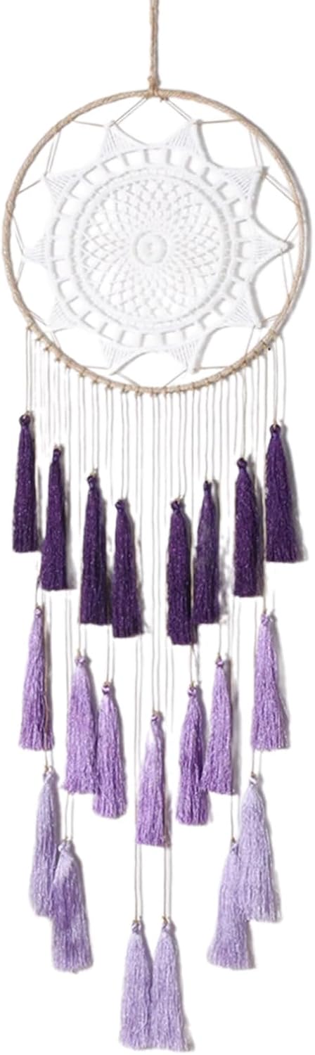 Colorful Gradients Tassels Woven Macrames Dreamcatchers Hanging Ornament for Bedroom Wall Art and Unique Home Decoration Wall Art Decors