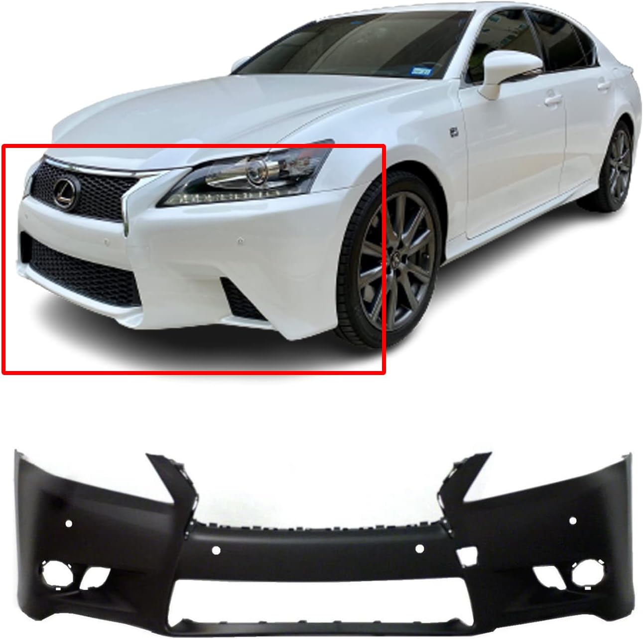 FitParts Compatible With Front Bumper Cover 2013 2014 2015
