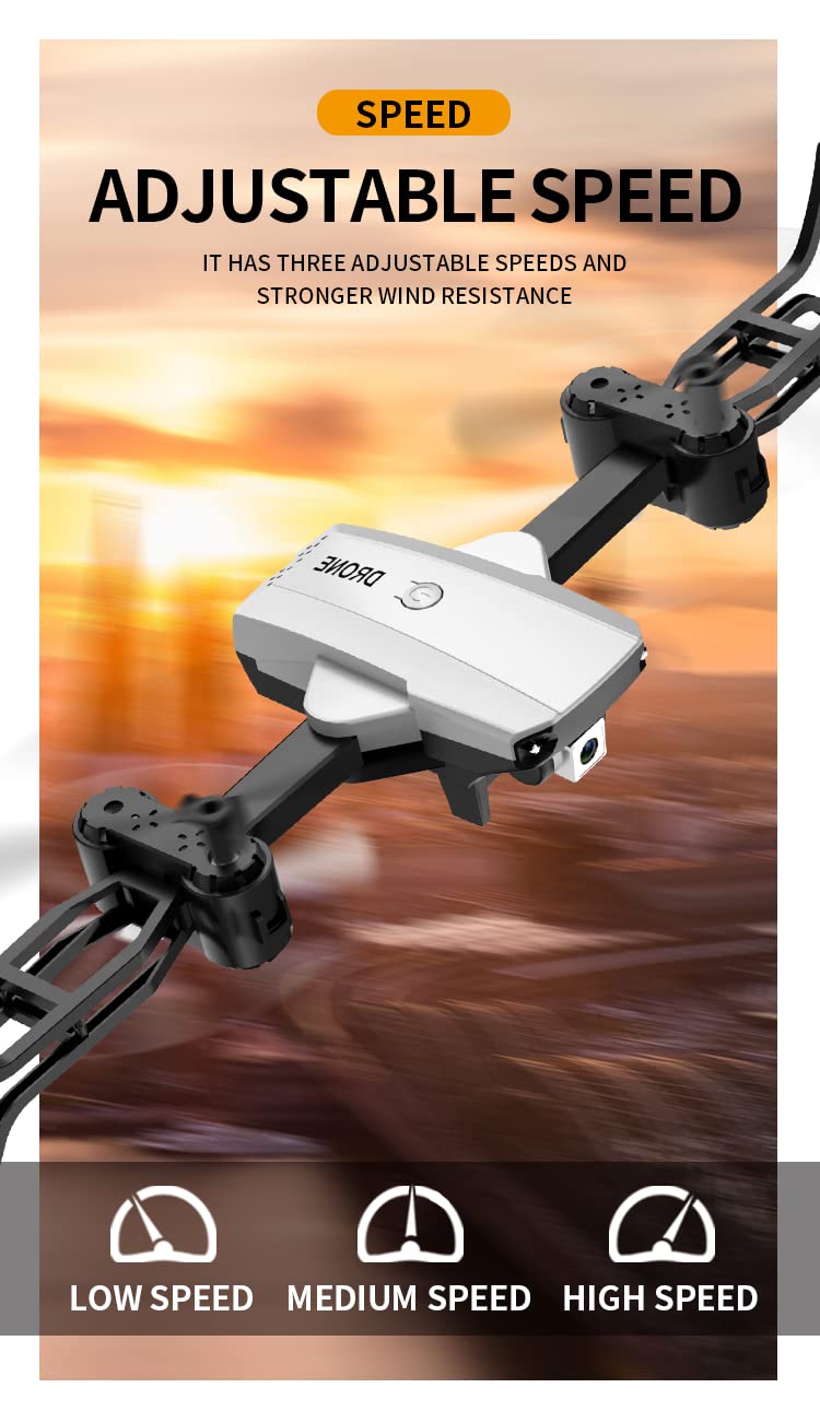 Zewnętrzna fotografia lotnicza quadcopter zdalnie sterowany dron 4K HD szerokokątny aparat, składany RC dwuosiowy samolot zabawki dla dzieci, 4K HD FPV wideo zewnętrzna fotografia lotnicza