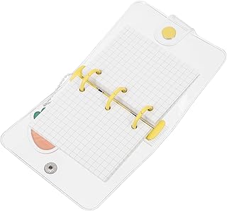 VILLCASE 2 Conjuntos De Mini Caderno Mini Fichário Capa Transparente Mini Fichário Bolsos Mini Fichário De 3 Argolas 55 X 85 Mini Fichário De Folhas Soltas Mini Fichários 3 Argolas