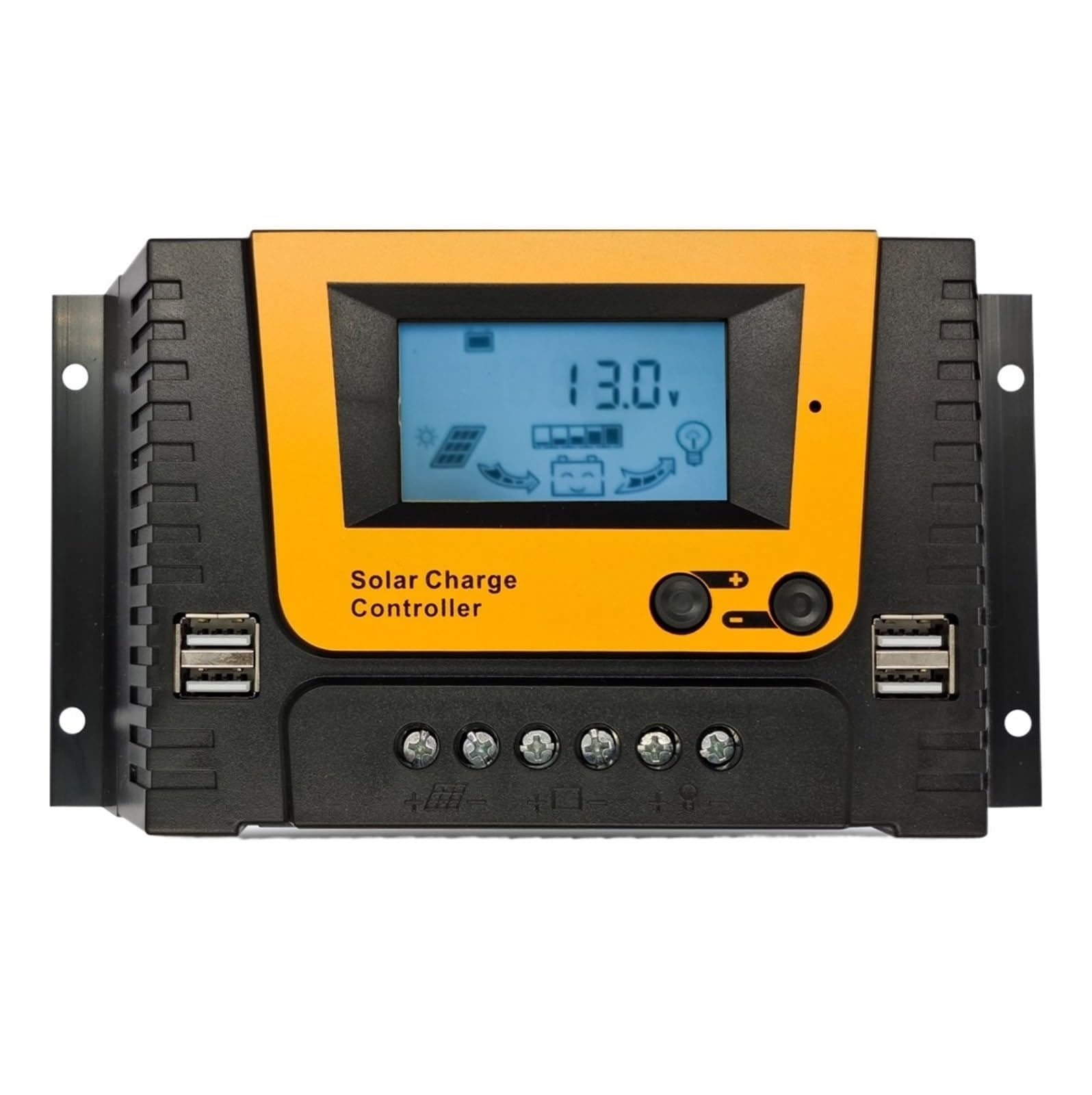 Regolatore Di Carica Solare PWM For Pannello Batteria Al Litio 12/24/36 / 48v Con Display Retroilluminato Temperatura(30A)