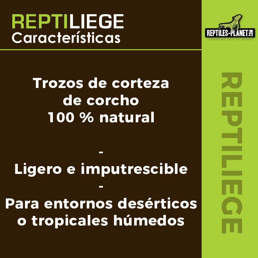 Reptiles Planet – Repticorcho – Surtido de Corcho para decoración de terrario – 10 litros