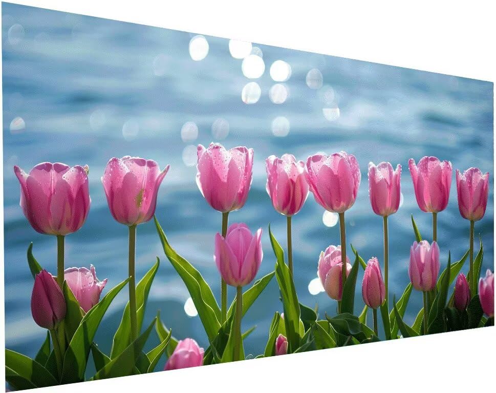 Diamond painting tulipe géant 80x160 cm pour kit complet broderie diamant adulte