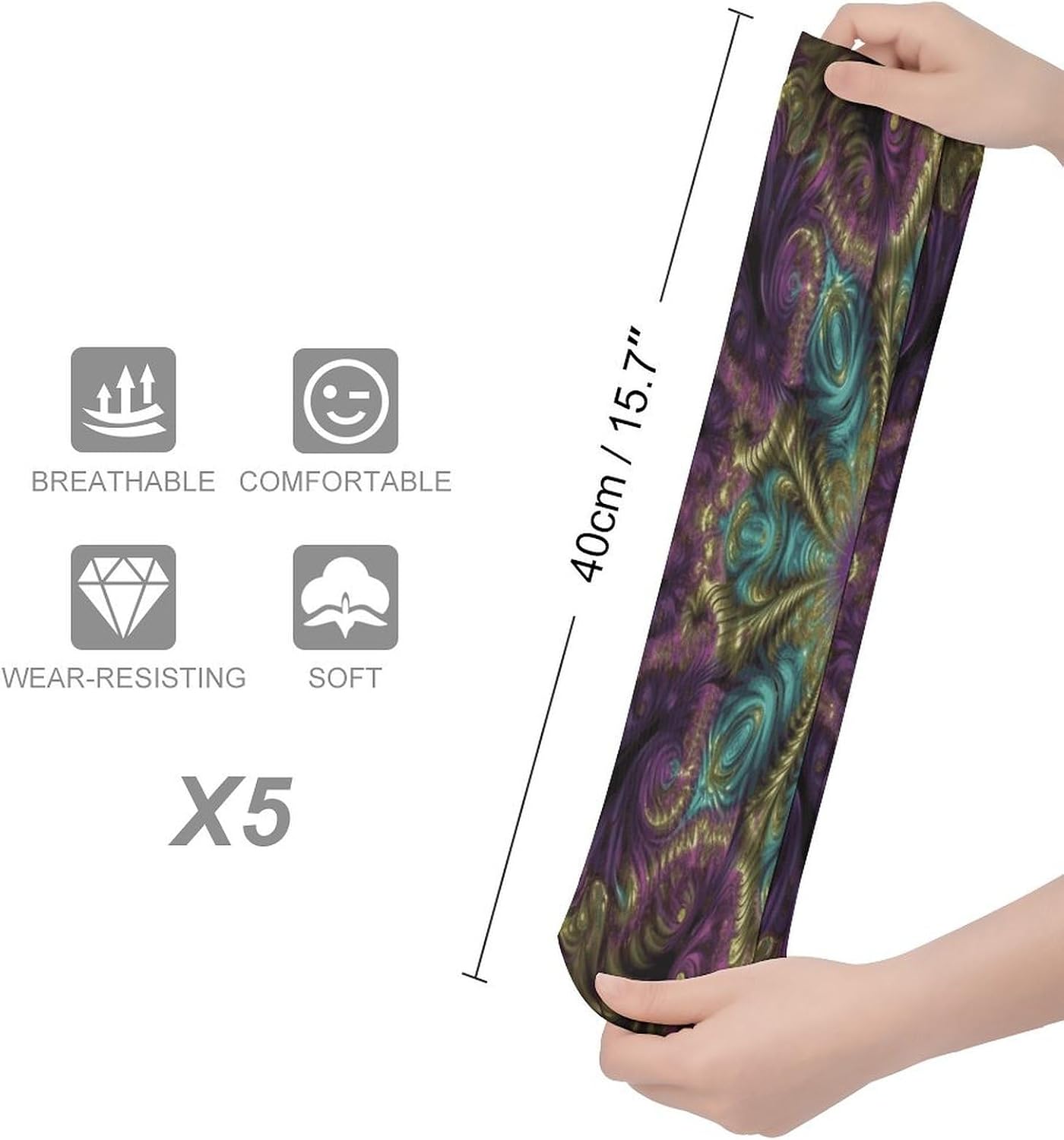 Fractal Art Stocking - Cute Casual Long Athletic,Crew Sock for Men Women,Running Socks Soft Breathable for Gift