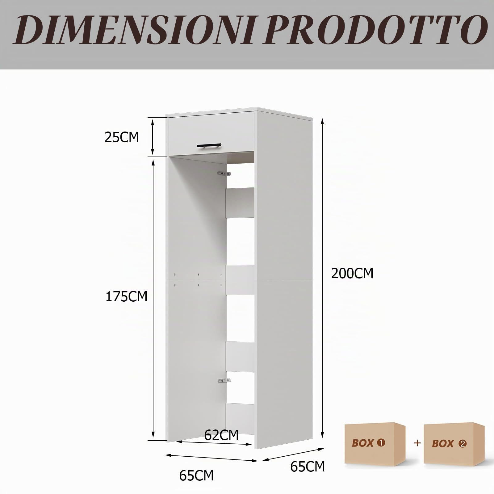 MSFE Mobile per Lavatrice e Asciugatrice,Mobile Lavatrice con Vano Portaoggetti,Kit Impilabile per Lavatrice e Asciugatrice,Armadietto per Lavatrice e Asciugatrice,200 * 65 * 65CM,Spedito in 2 Pacchi