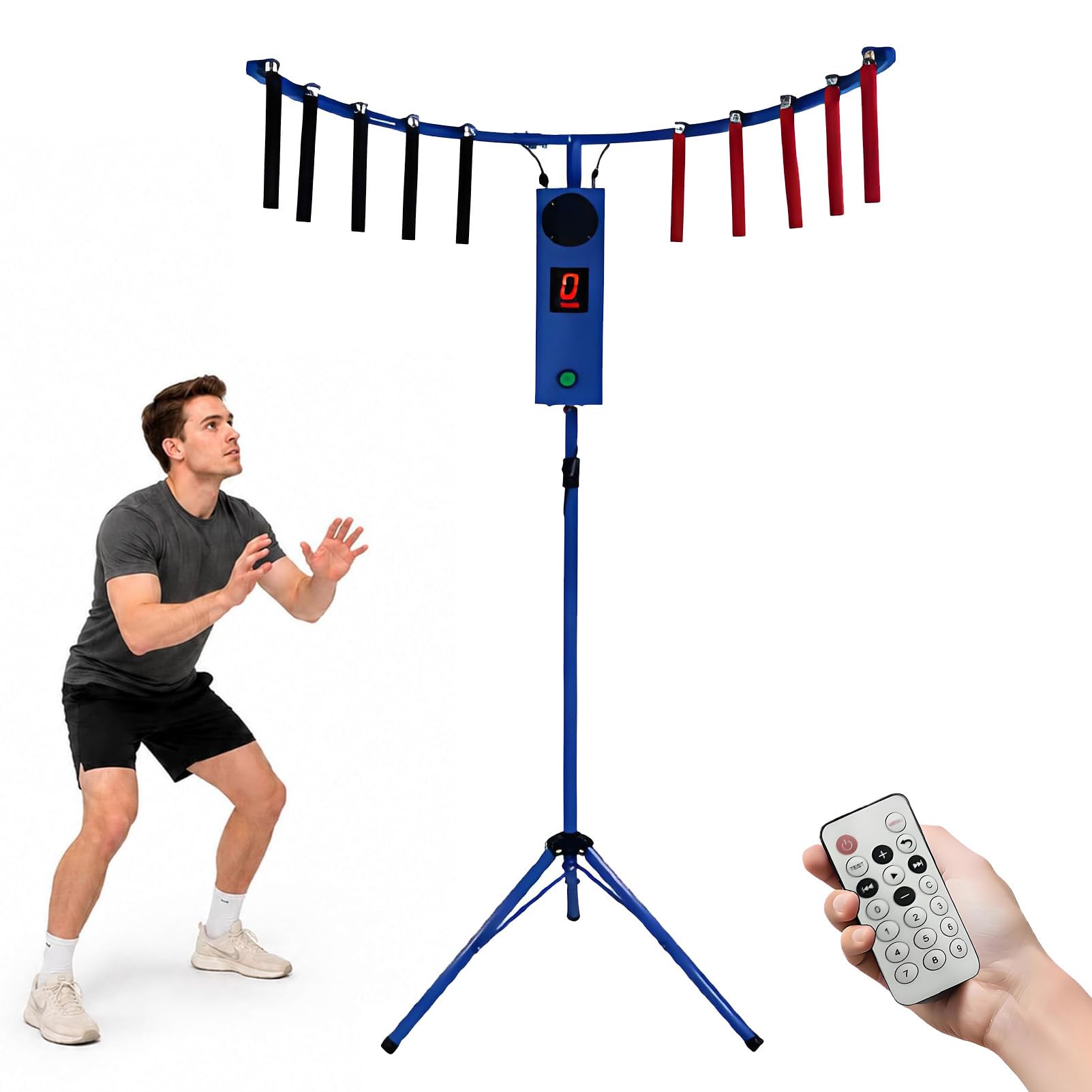 EpyGnom Hand Eye Coordination Catching Stick Game, Reflex Catch Stick Arcade Machine with LED Light Display, Adjustable Speed Drop Stick Game for Carnivals, Events, Party, Bars, Business Blue