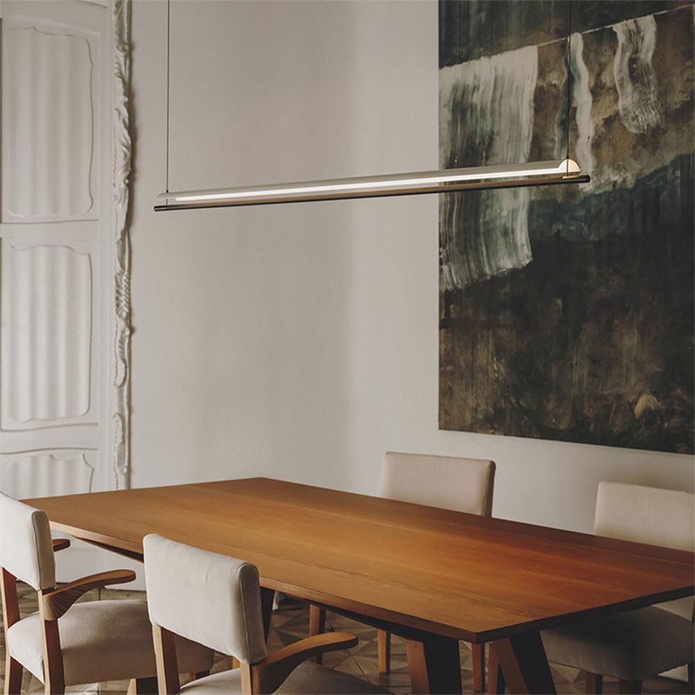 CONERY 3000-6500K Lámpara Colgante Lámpara Colgante Larga Negra Decoración Moderna para el hogar Accesorios de iluminación de suspensión LED Araña LED de Hierro Iluminación Colgante Regulable