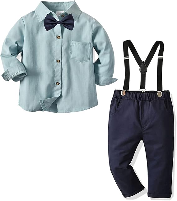 Yimutian Kinderpak voor jongens, gentleman, kledingset, hemd met