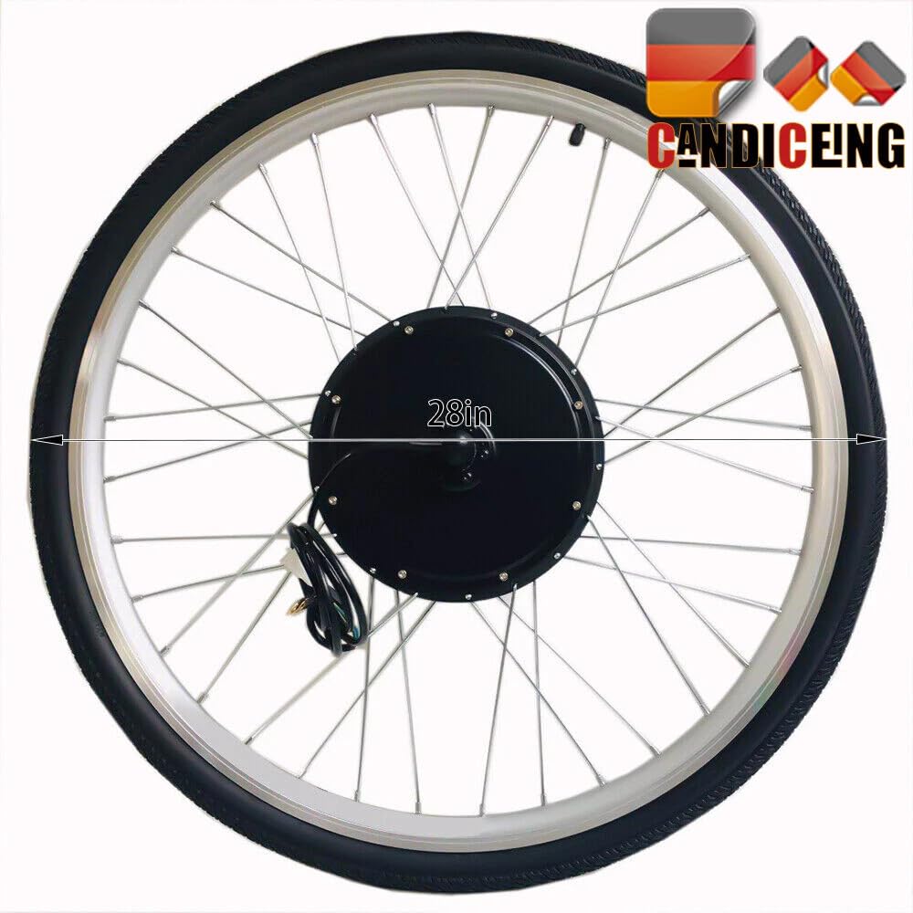 500/800W 28 Zoll Ebike Umbausatz Elektro-Fahrrad Hinterrad Kit, Elektrofahrrad Nabenmotor Conversion, Electric Bicycle E-Bike für Schraubritzel