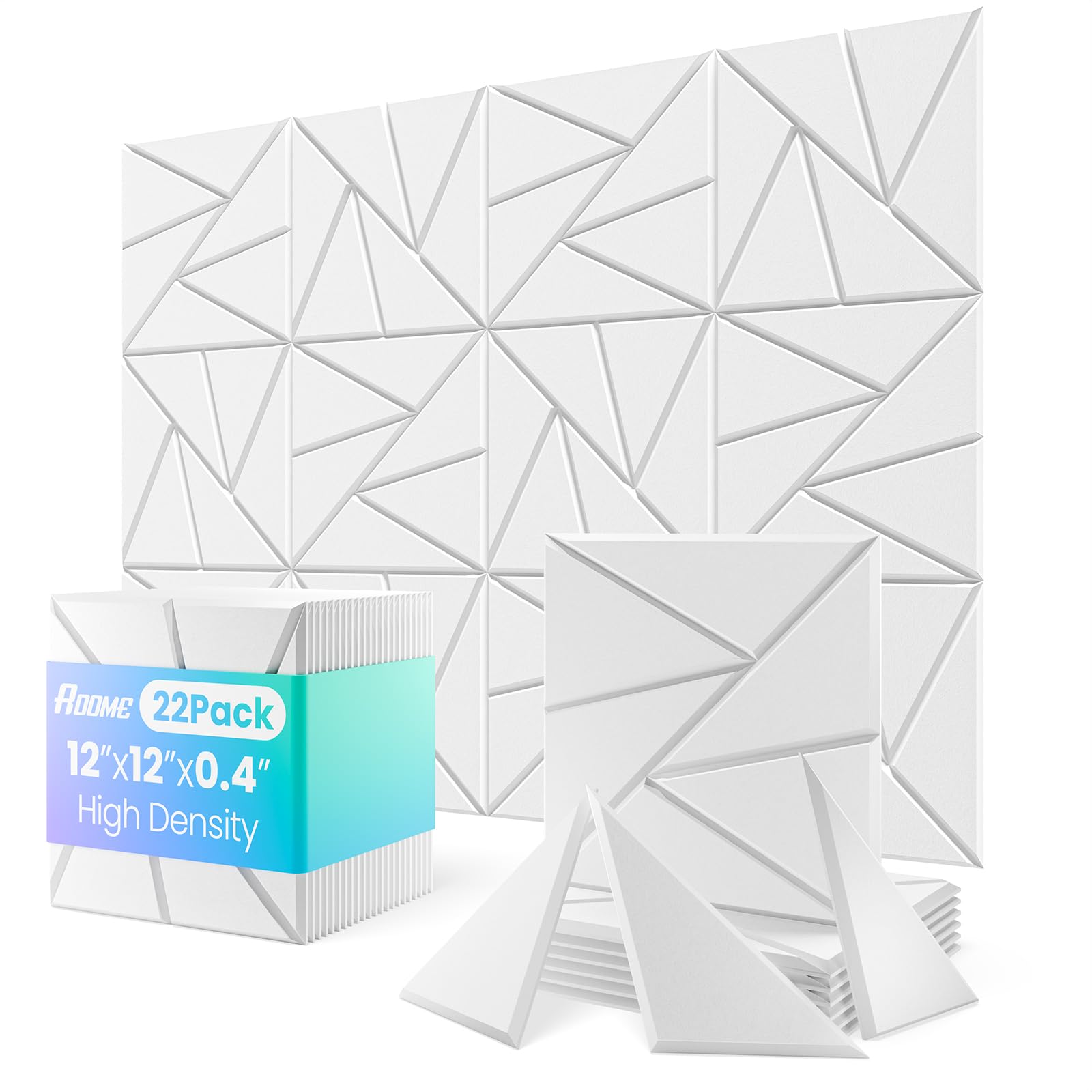 Snapklik.com : 22 Pack Sound Proof Panels For Walls, 12" X 12" X 0.4 ...