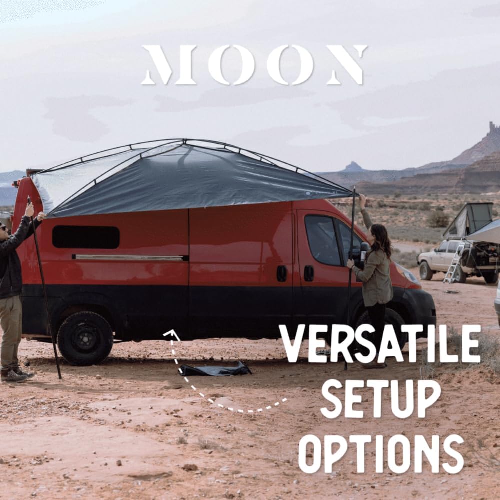 MoonShade Portable Vehicle Awning, Large 9 x 7 Shade Coverage, Lightweight Durable Car Canopy Suitable for Trucks SUVs Vans Campers and More (Shadow Blue) MoonShade Portable Vehicle Awning, Large 9 x 7 Shade Coverage, Lightweight Durable Car Canopy Suitable for Trucks SUVs Vans Campers and More (Shadow Blue)