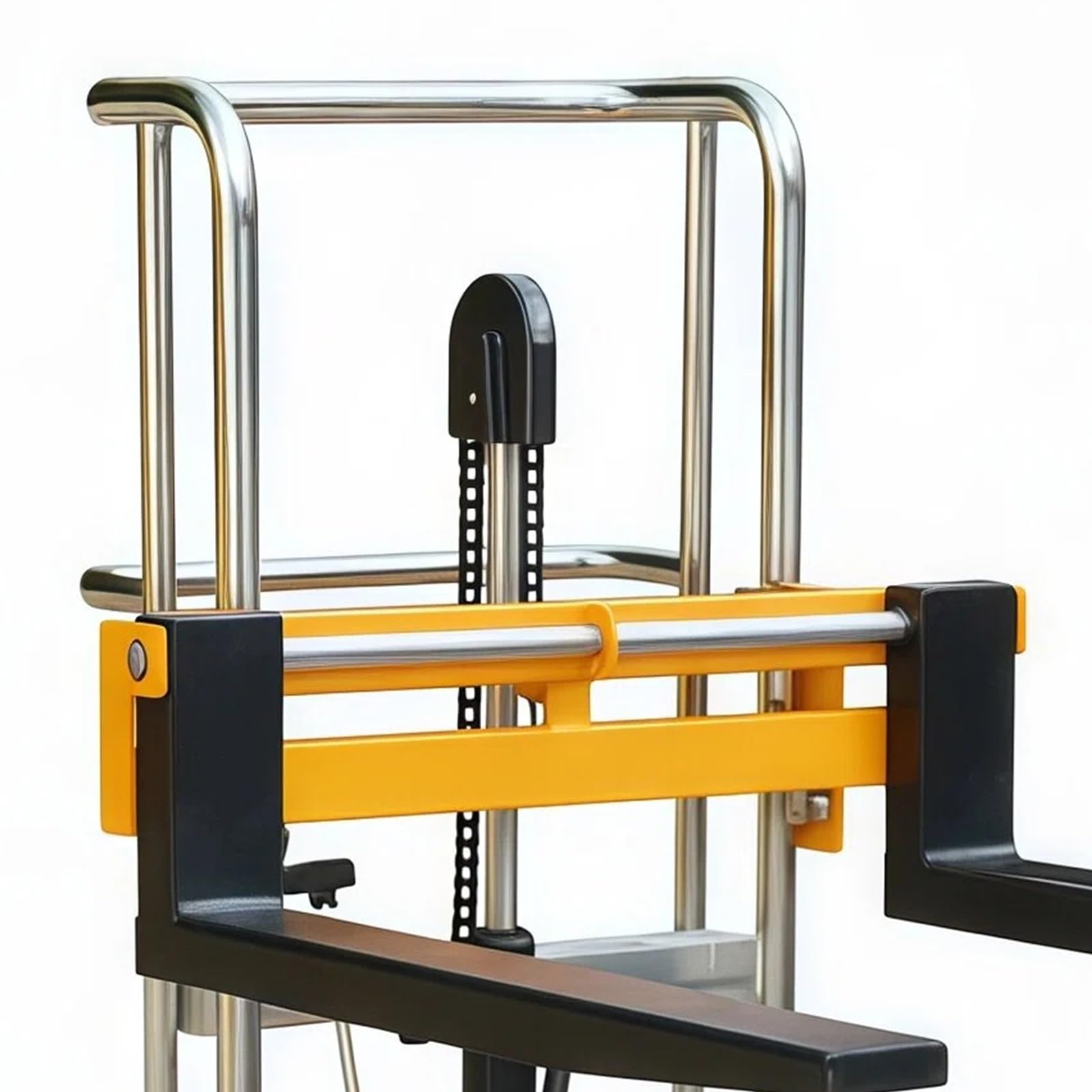 Transpallet a Spinta con Pompa a Mano Impilatore Idraulico con Sollevamento a Pedale, 300 kg, Forcella da 80 cm, for stoccaggio in Officina Transpallet